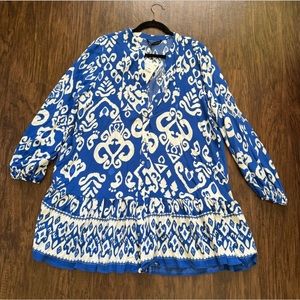 ZARA PRINTED MINI DRESS TUNIC